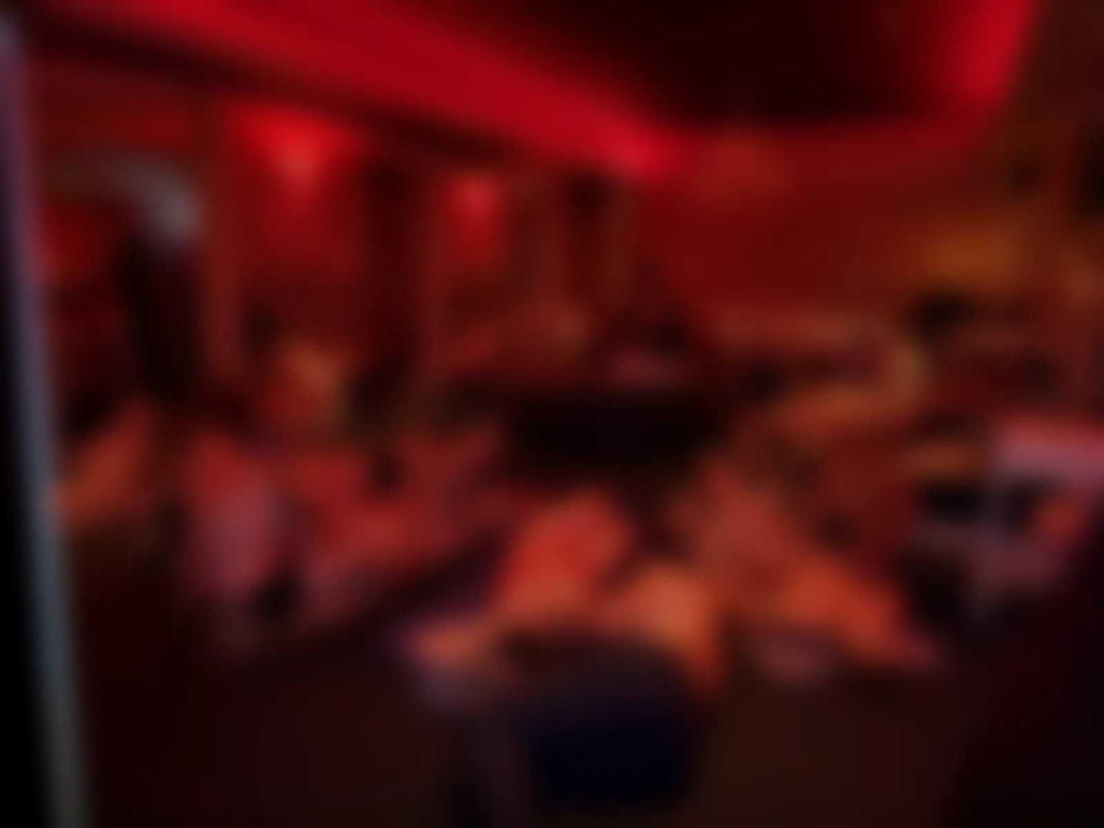 A guided Sphere in the red room, softened for privacy